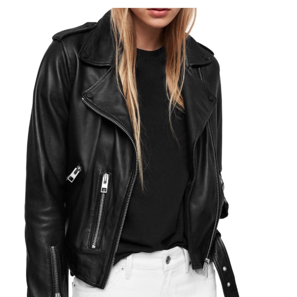 Black leather jacket